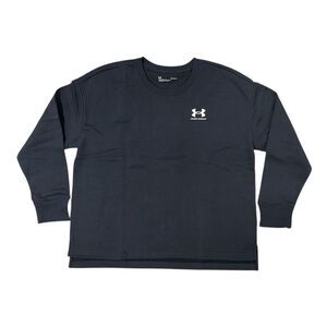 Black (001) - Under Armour Women's Rival Oversized Loose Fit Crew Neck Sweatshir